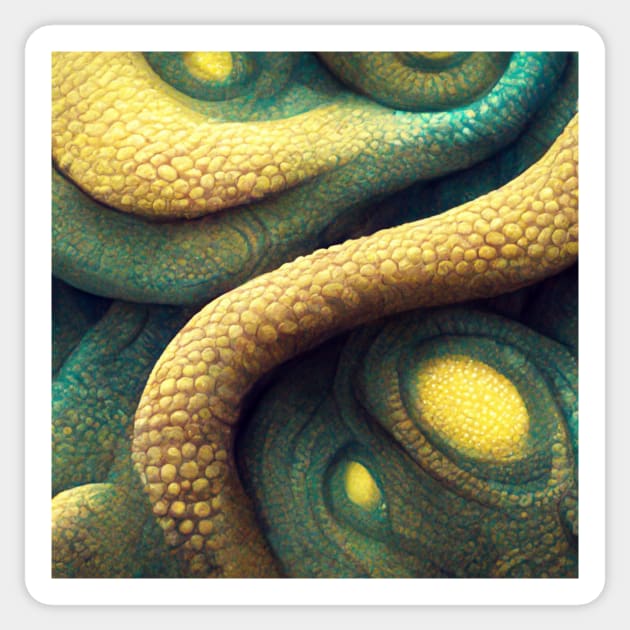 Snake skin texture Sticker by JequiPrint